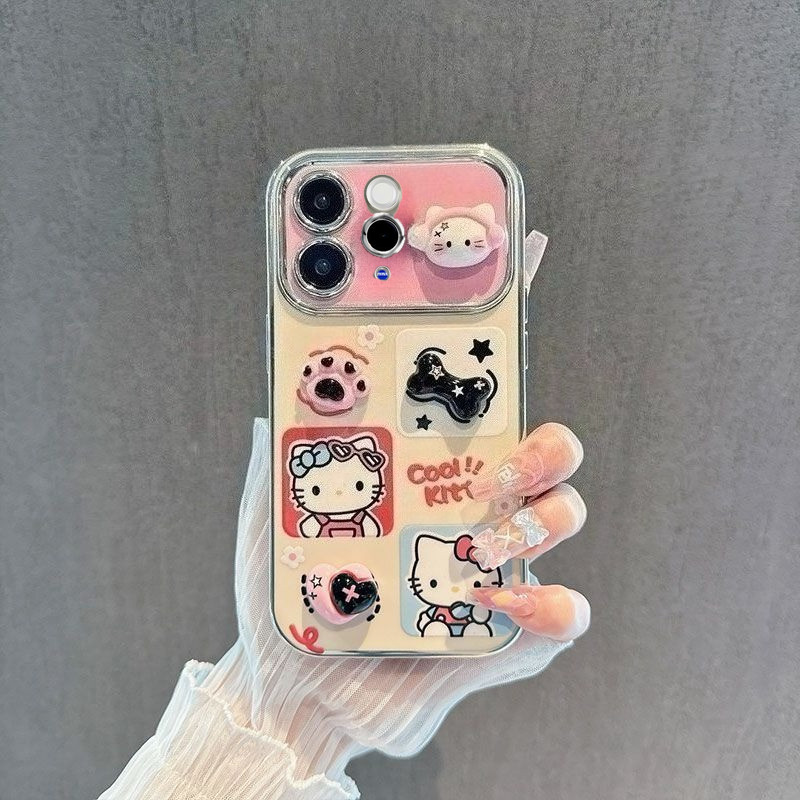 เคส Vivo V70 กรณี KT ตุ๊กตาแมวเคสโทรศัพท์ Electroplated รูปที่ 4