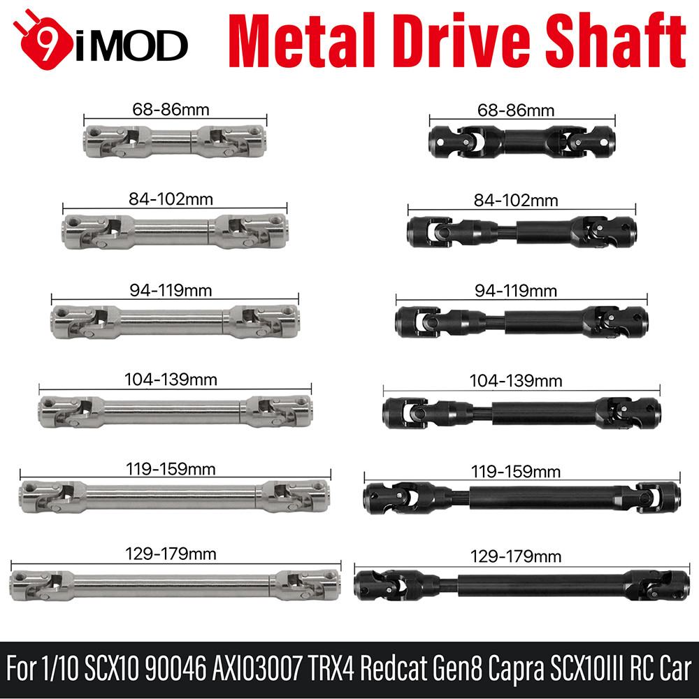 9IMOD โลหะไดรฟ์เพลาสําหรับ 1/10 RC รถ Crawler Axial SCX10 SCX10 III TRX4 อะไหล่