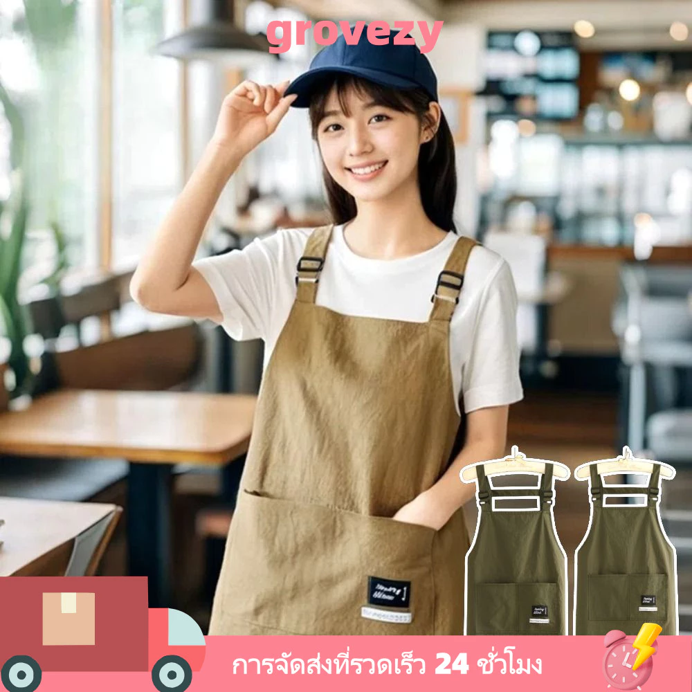 หยาบคาย ผ้ากันเปื้อนทําอาหาร,2ขนาดผ้ากันเปื้อนตัดผมระบายอากาศ,กระเป๋าขนาดใหญ่มืออาชีพกันน้ําเสื้อผ้าทํางานสําหรับทําผม