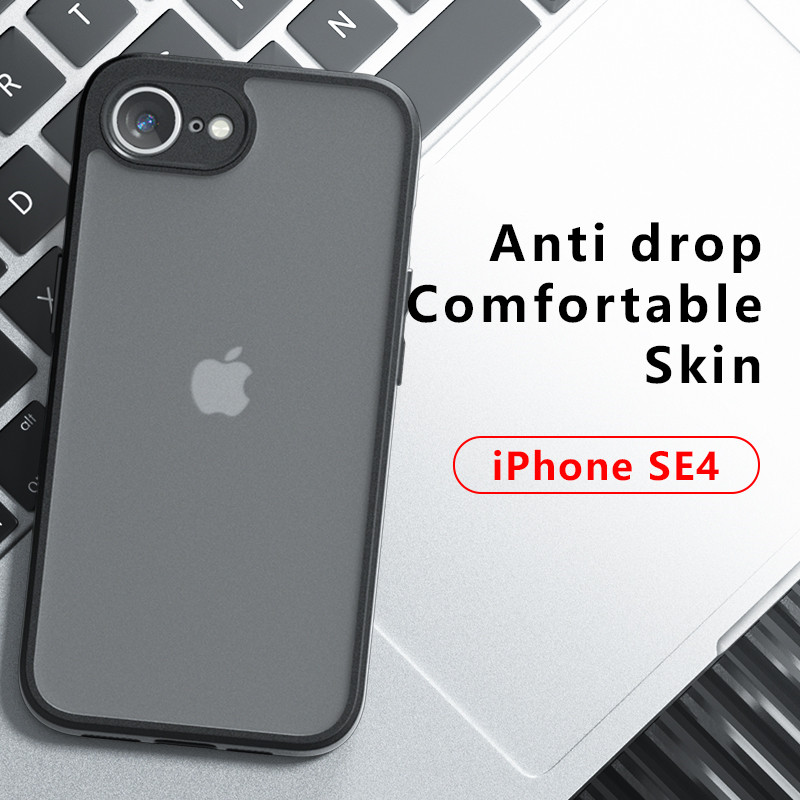 สําหรับ IPhone 17e 16e เคสโทรศัพท์ Frosted Matte PC โปร่งใสกันกระแทก TPU Hard ฝาหลัง