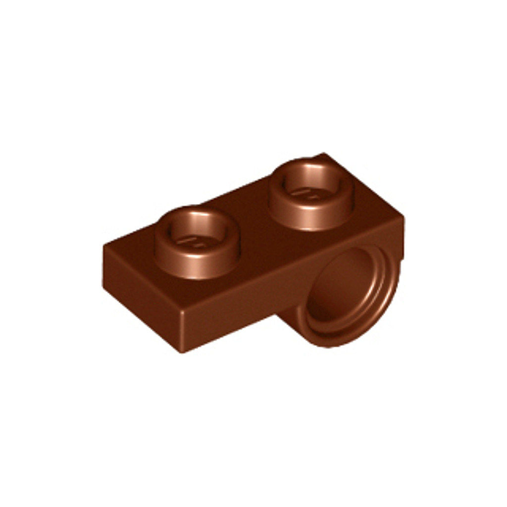 Brick2cube Part - Plate, Modified 1 x 2 with Pin Hole on Bottom - 18677