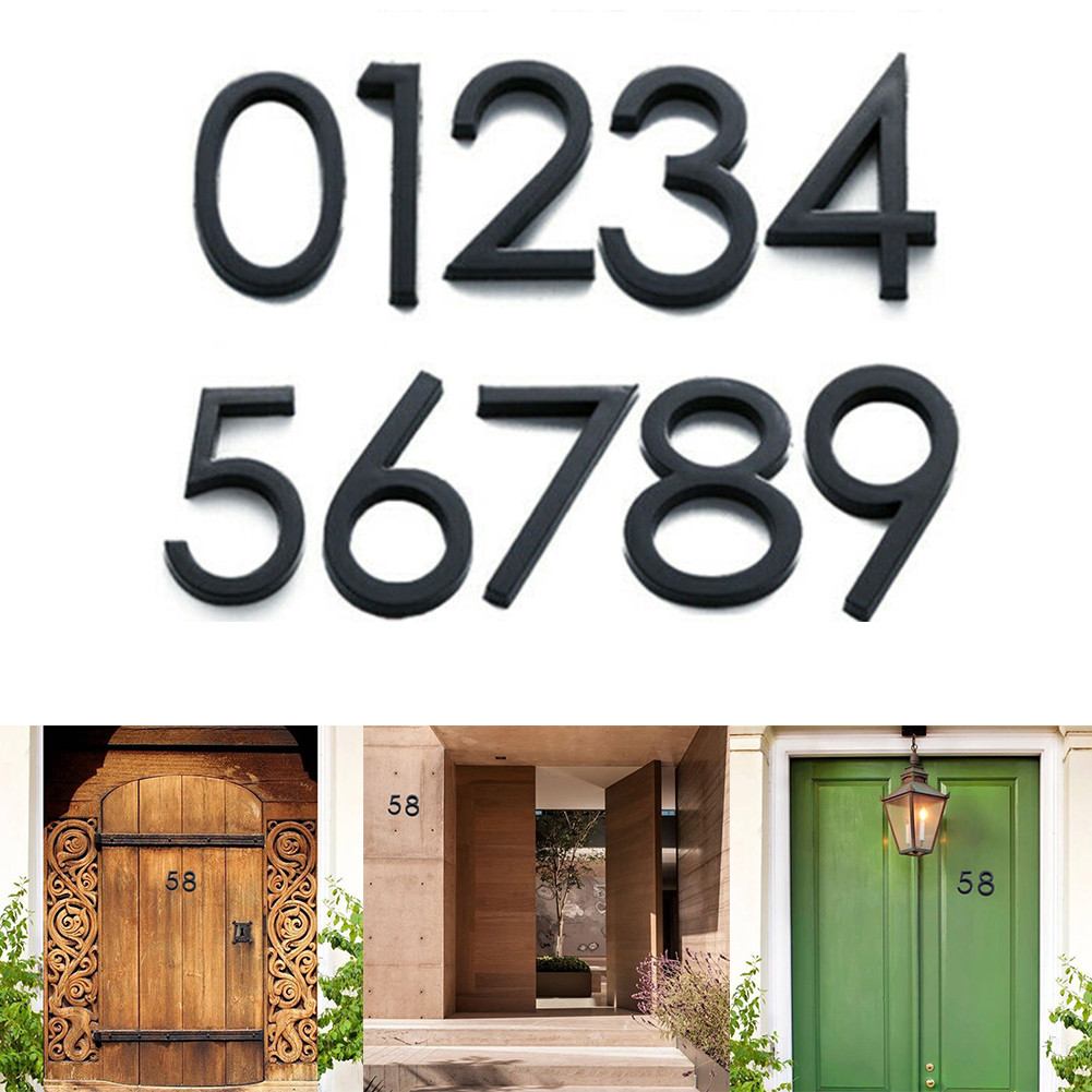 3D House Number เรียบง่ายและสะดวก 3D Effect ABS เรซิ่นกาว House Number