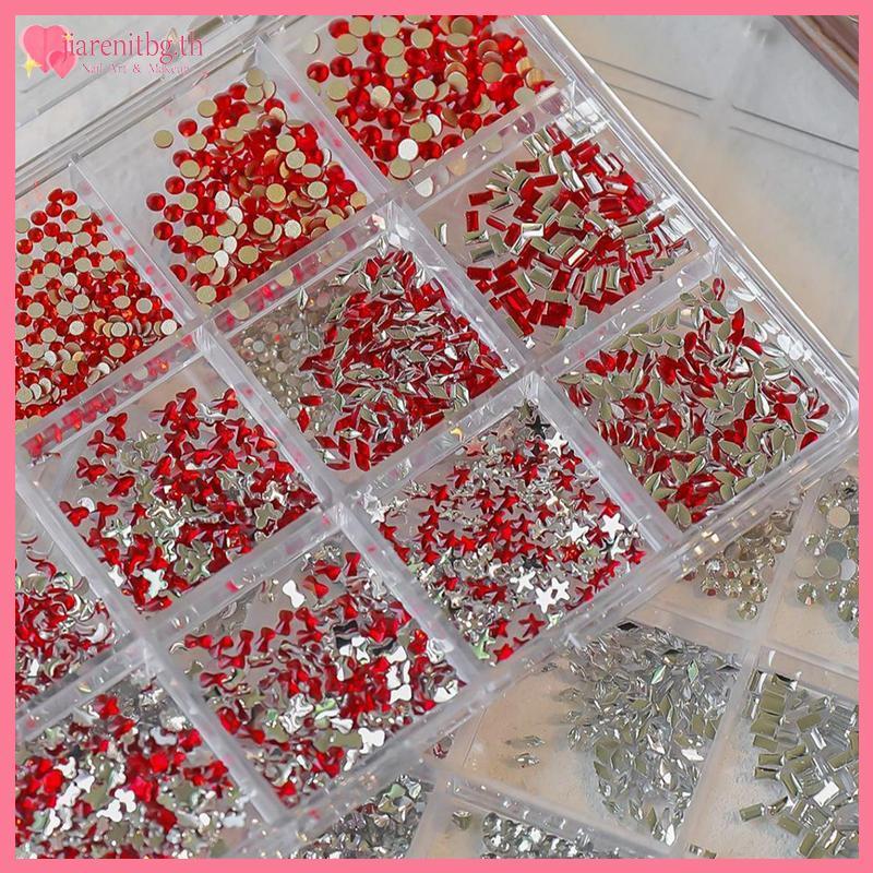 RENBG 3D เล็บ Flatba Rhinestones Decals คละ DIY ตกแต่งสําหรับ Salon Home Nail Design แฟชั่นจัดแต่งทรงผม TH