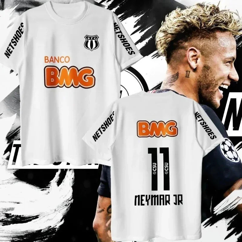 เสื้อฟุตบอลแบบ 3D พิมพ์ 2026 Santos Family Retro ออกแบบโดย Neymar