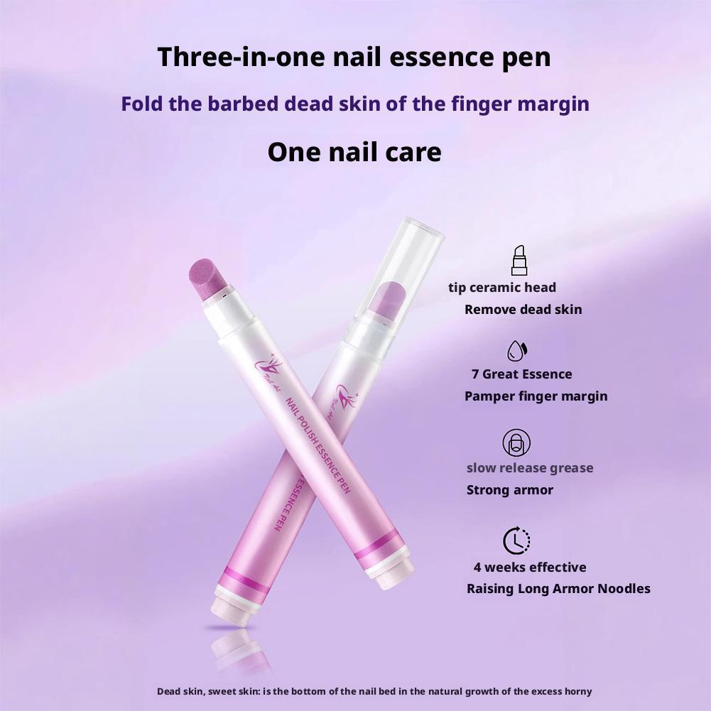 3 In 1 Nail Essence ปากกาเซรามิคเคล็ดลับแบบพกพา Moisturizing Nourishing Nail Care ปากกาน้ํามัน U9k4