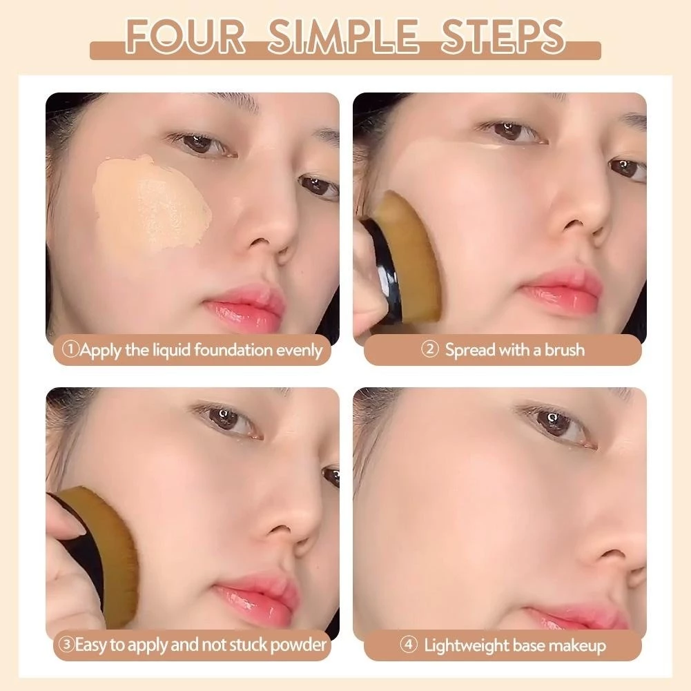 แปรงแต่งหน้า ทรงหกเหลี่ยม สําหรับลงรองพื้น บีบีครีม บลัชออน thumbnail 5