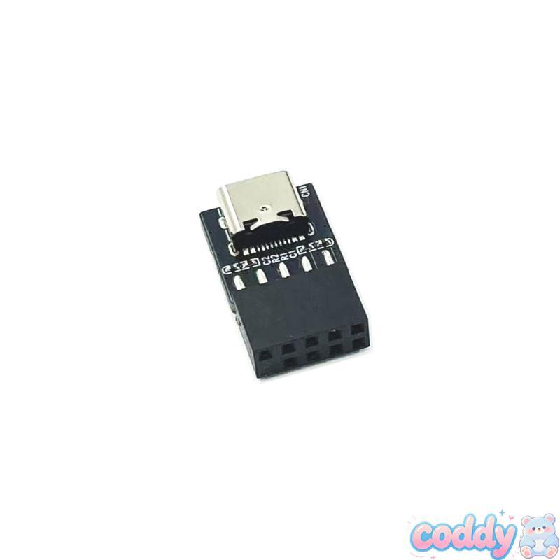 CODD Fast Speed Data Transfer USB2 0 9Pin to Type C อะแดปเตอร์แผงหน้าถึง 9Pin