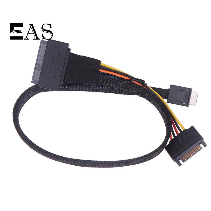 [EA] 1PC DIY อุปกรณ์เสริม OCuLink PCIe PCIe PCI-Express SFF-8611 X4 4i To Dual SFF-8639 U.2 U.3 SSD 