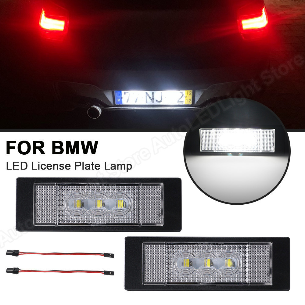 สําหรับ BMW E63 E64 E81 E87 F06 F12 F13 F20 LED ป้ายทะเบียนโคมไฟไม่มีข้อผิดพลาด 2PCS จํานวนแผ่นไฟสํา