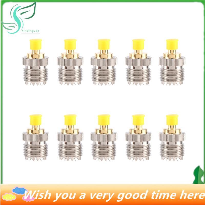 ^Star^ 10 PC SMA Female to UHF Female Coaxial Connector อะแดปเตอร์โลหะใหม่ SO-239 SO239 ถึง SMA