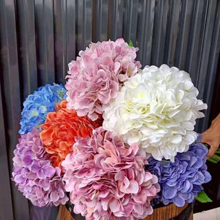 JIE HOME ดอกไฮเดรนเยีย ประดิษฐ์จากผ้าไหมดิบ คุณภาพดี สวยงามเสมือนจริง พร้อมส่งในไทย ถึงเร็วทันใจ