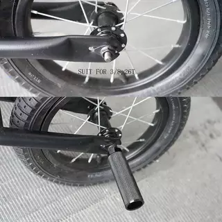 Luo-Meng 1pcs ฐานโลหะผสม เพ็ก stunt กันลื่นสำหรับ BMX จักรยาน ขนาดพอดีเพลา 3/8 นิ้ว พักเท้าแบบตะกั่ว อุปกรณ์เสริมสำหรับจักรยาน