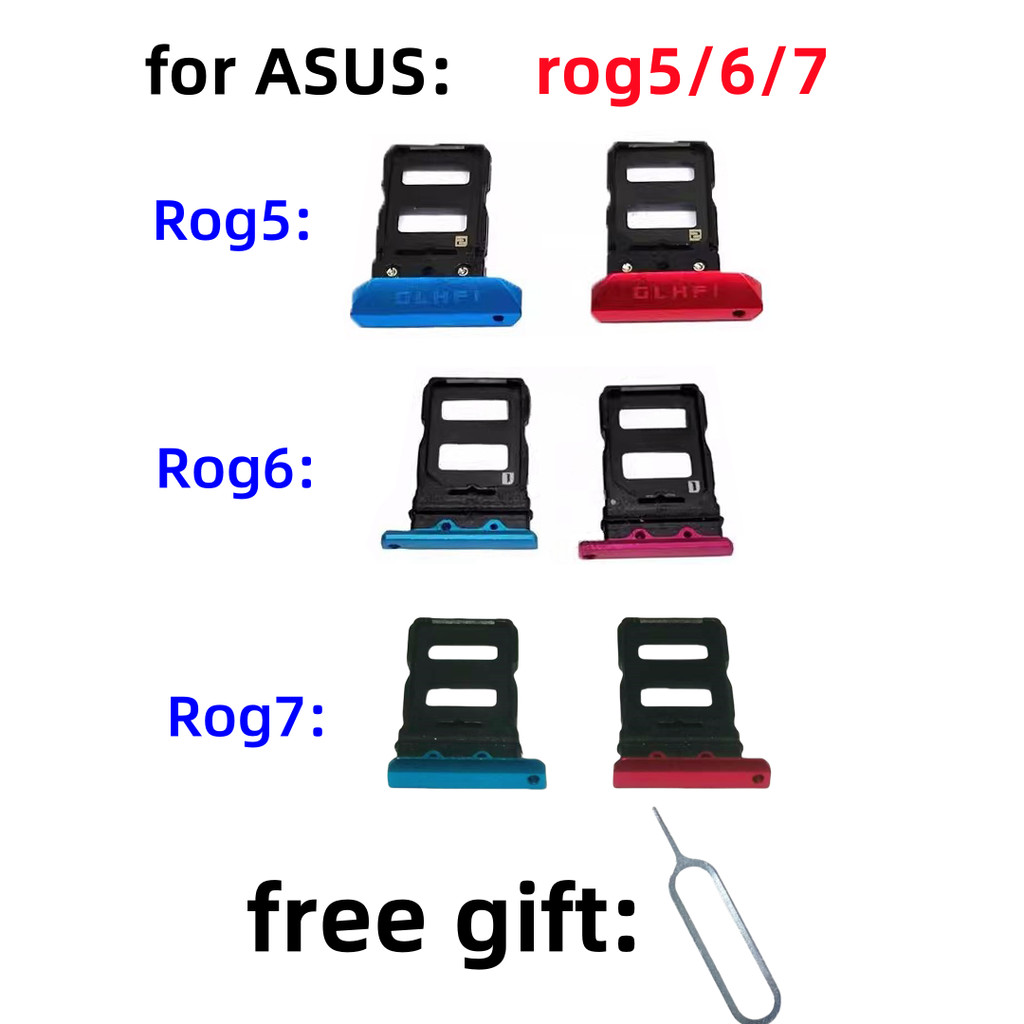 1X ซิมการ์ดถาดสําหรับ AUSA Rog Phone5 Phone6 Phone7 Rog5 rog6 rog7 ZS673KS I005DA I005DB ช่องใส่การ์