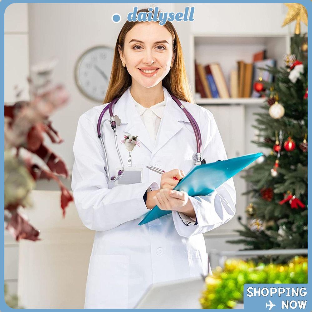 พวงกุญแจแมว DAILY, แมวแบบพับเก็บได้ Memes Series Memes Badge Reels, ของขวัญเชือกเส้นเล็กอะคริลิคชื่อ