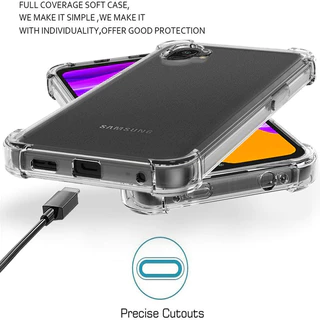 สําหรับ Samsung Galaxy Xcover 6 7 Pro ยืดหยุ่นซิลิโคนเหลวใสกึ่งโปร่งใส Anti-Yellowing ฝาครอบ 4 มุมกรณีเยลลี่
