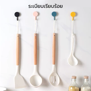 Thejoyful ตะขอแขวนติดผนัง ตะขอติดผนัง ตะขอกาวติดผนัง ที่แขวนของติดผนัง ติดตั้งง่าย ไม่ต้องเจาะ คละสีขาว-ดำ กาวติดแน่น