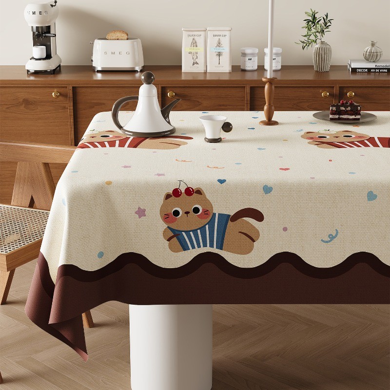 COD ผ้าปูโต๊ะพรีเมี่ยม PVC 90x140cm สไตล์การ์ตูน กันน้ำ หลักฐานน้ำมัน ทนความร้อน ผ้าปูโต๊ะ - รูปที่ 6