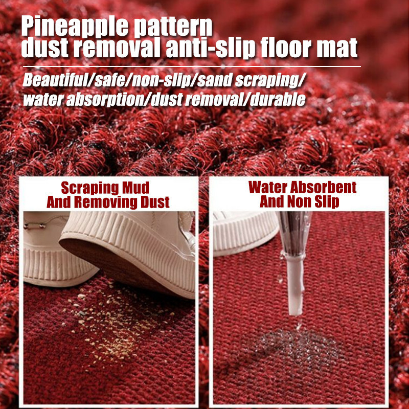 菠萝纹 定制 Floor Mat Entrance Door Mat Outdoor Welcome Mat PVC Anti Slip Mat Polypropylene