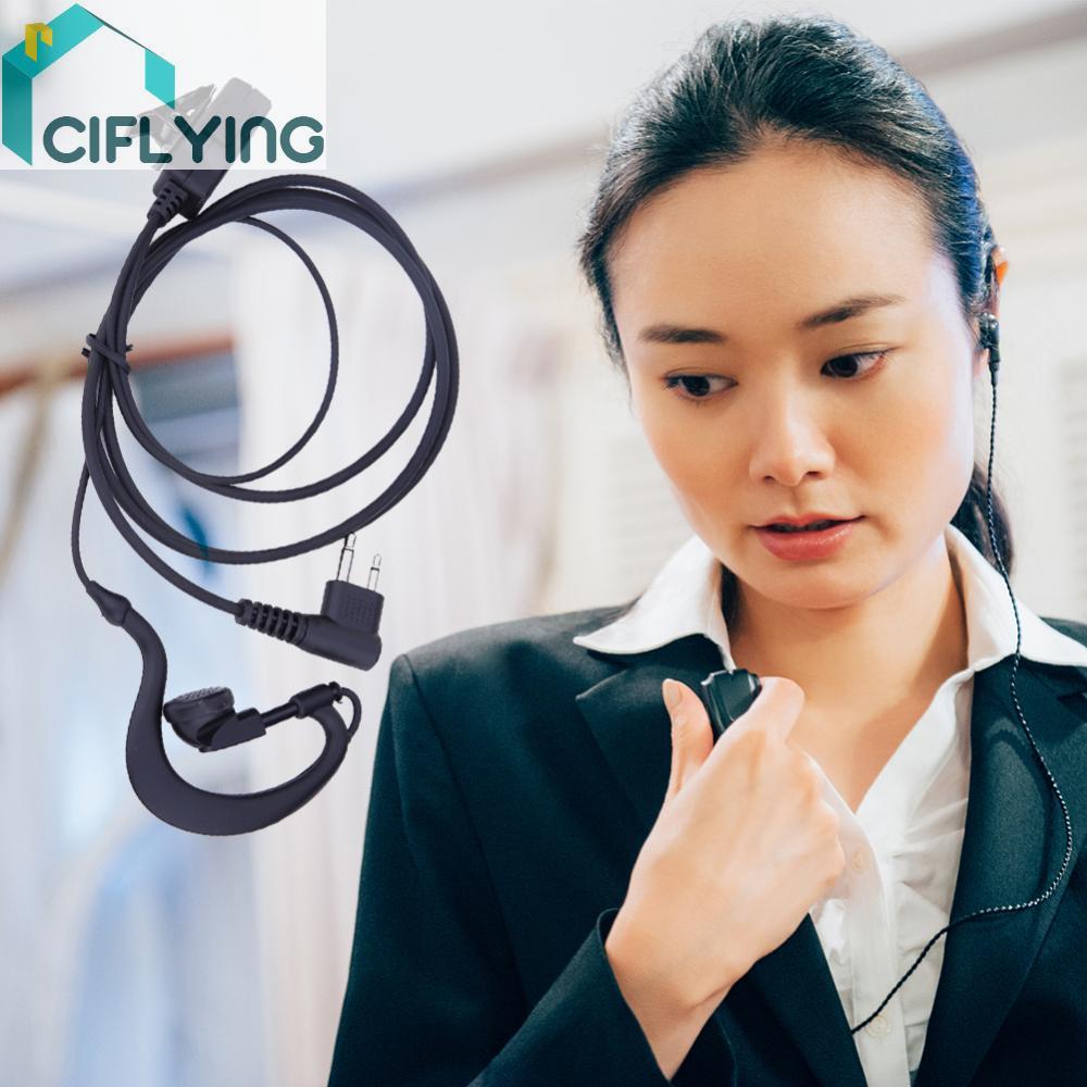 1m Air Tube Earpiece ชุดหูฟัง 2 พินชุดหูฟังแบบพกพาสําหรับ Motorola CB วิทยุ CP88 CP040 CP100 CP110 [