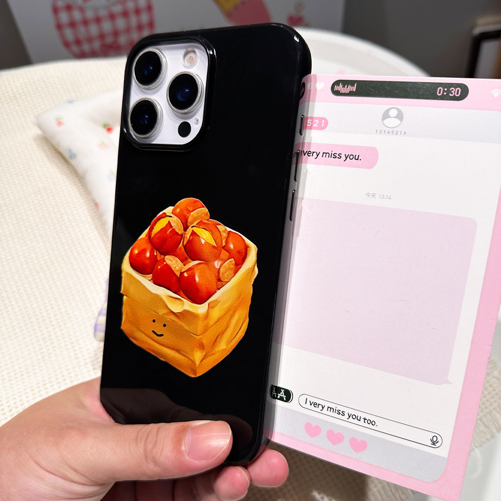 การ์ตูนน่ารักเกาลัดTPUโทรศัพท์นุ่มสําหรับIPhone 7 8 Plus SE X XR Mini 11 12 13 14 15 16 17 Pro Max - รูปที่ 4