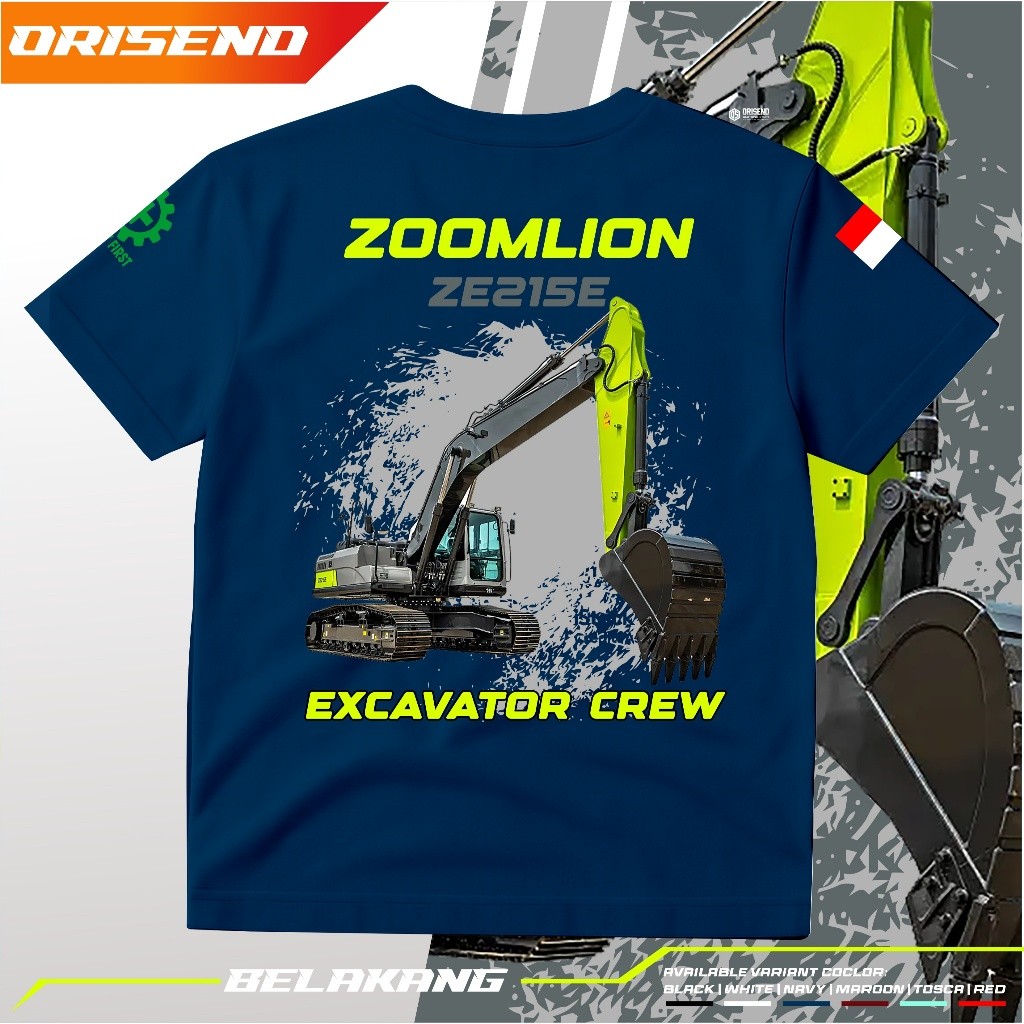 Orisend เสื้อยืดผู้ชาย Exavator Community Zoomlion Ze215E ล่าสุด