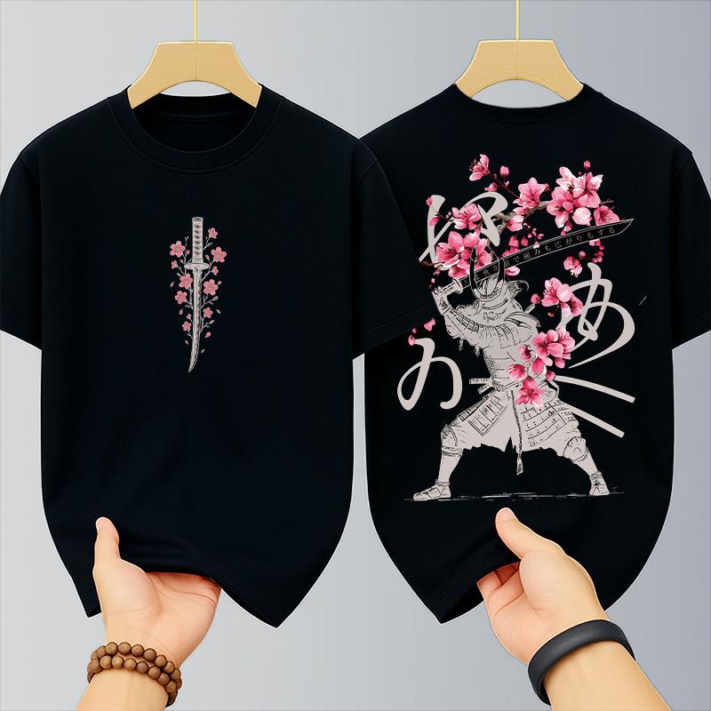 เสื้อยืดผู้ชาย คอกลม-แขนสั้น ผ้าฝ้าย100% สกรีนลายหน้า-หลัง oversize สตรีทแฟชั่นเท่ๆ สไตล์เมกาสุดฮิต ผ้าคอตตอนแท้