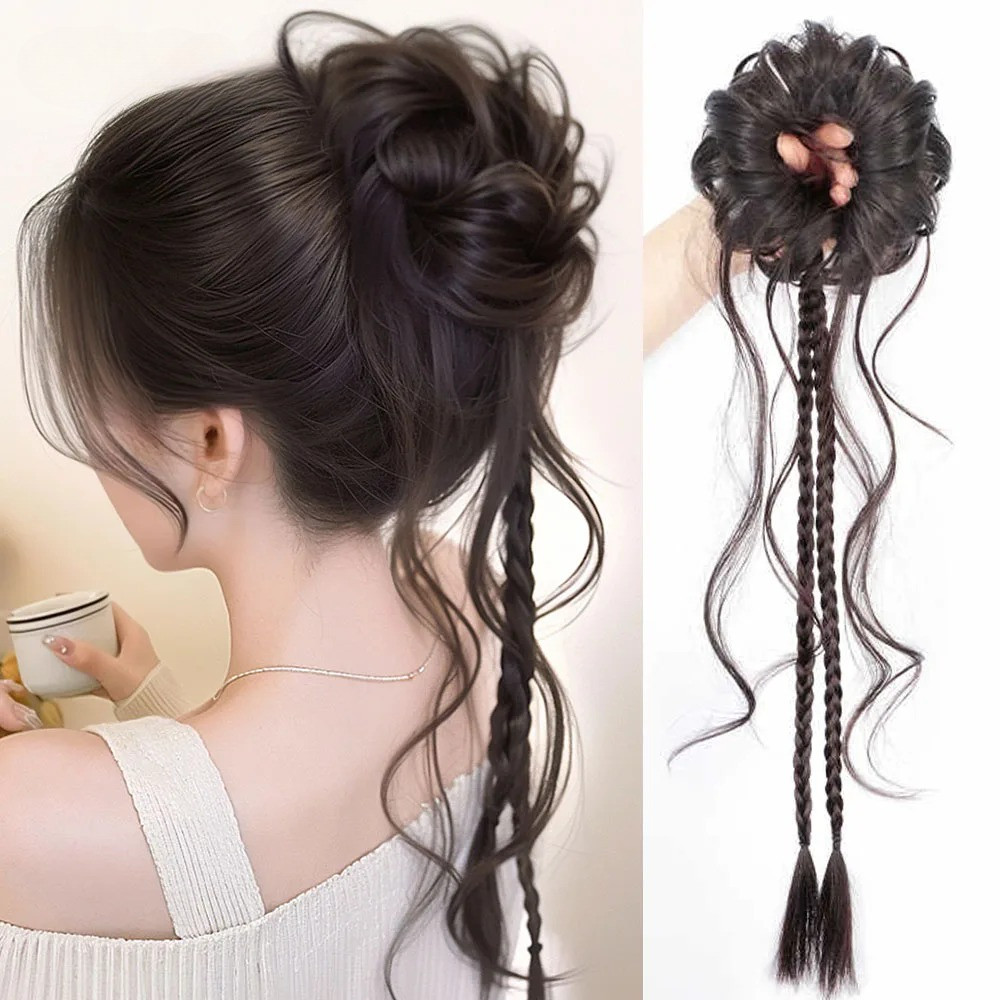 พู่กันทำทรงผมและตัวขยายผม ขนาด 45 ซม. สําหรับ ponytail และการจัดแต่งทรง