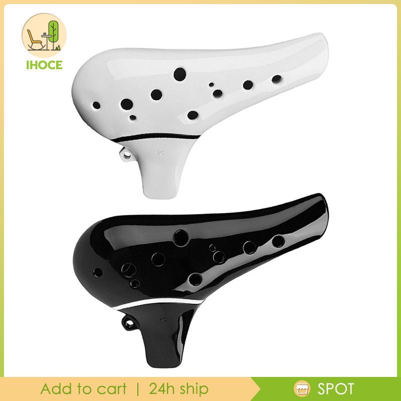 [Ihoce] 12 หลุม Ocarina, เครื่องมือ Ocarina ขนาดเล็ก, Alto C การปรับแต่ง Ocarina สําหรับผู้เริ่มต้นข