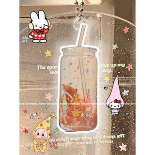 แก้ว แก้วน้ำ แก้วกาแฟ ลายstarman มีฝาไม้ สำหรับร้านกาแฟ พร้อ…