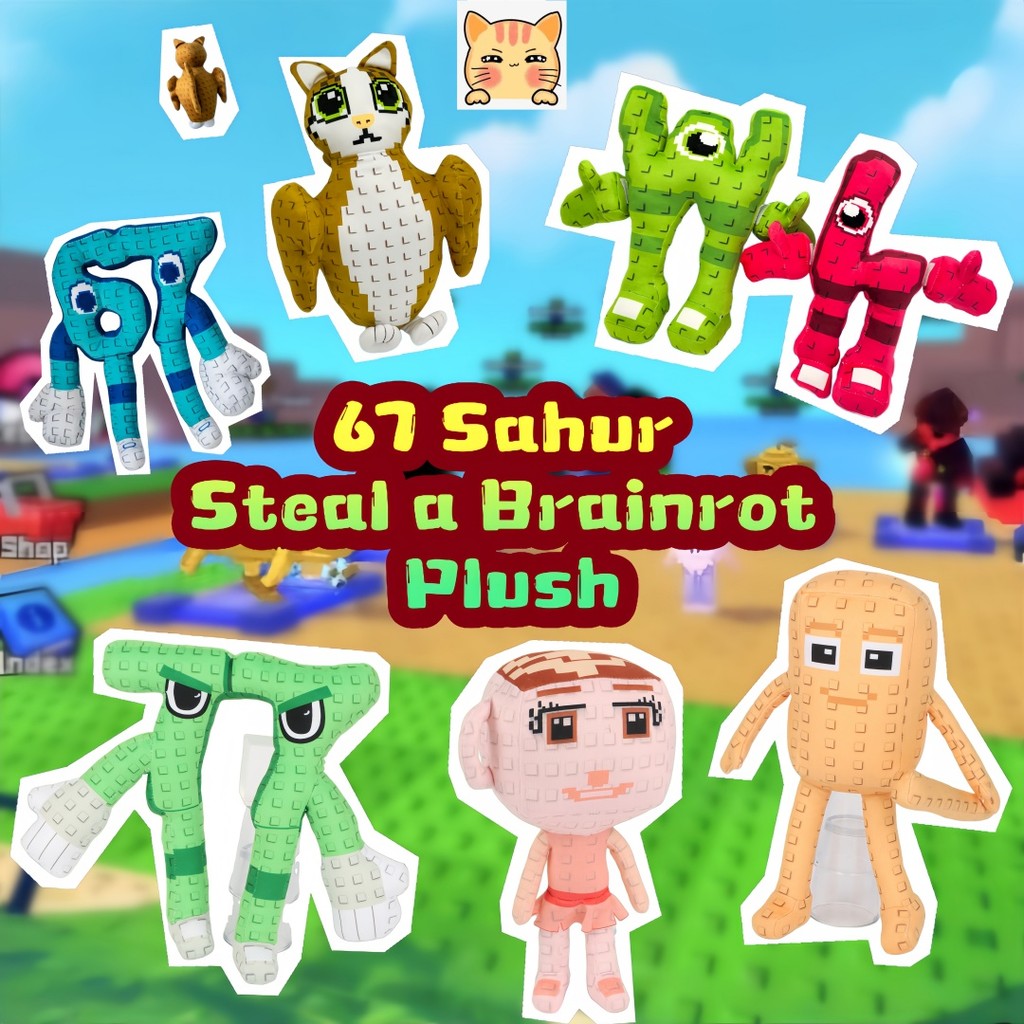 BCT✨ในสต็อกในสต็อก✨67 Sahur ขโมย Brainrot ของเล่นตุ๊กตาใหม่ขโมย Brainrot Jandel Plushie ตุ๊กตา Roblox Plushy ตลกการ์ตูนเกมตุ๊กตาตุ๊กตาของเล่นเด็กของขวัญวันเกิด