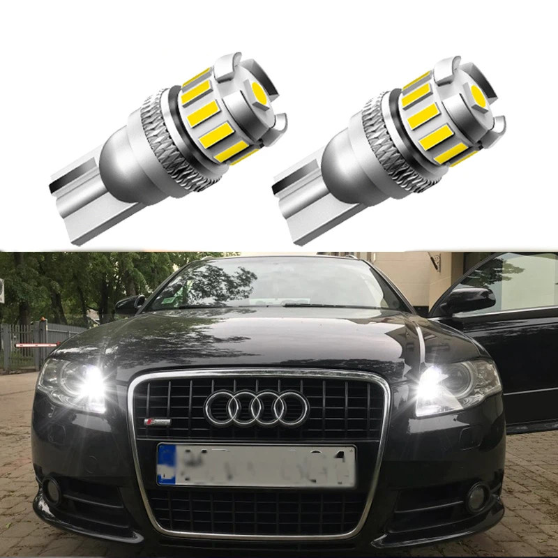2 ชิ้น W5W T10 โคมไฟ LED Canbus ที่จอดรถภายในไฟสําหรับ Audi A3 A6 A5 8p B6 B8 B7 B5 C6 S3 S4 RS3 TT 