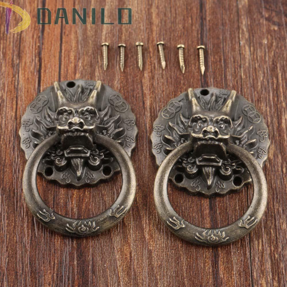 DANILILO Pull Handles Dragon Head Vintage Furniture Hareware Drawer Cupboard Door Handles