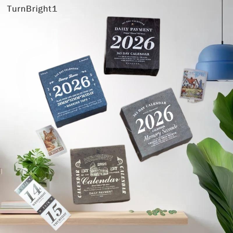 [TurnBright] Journal GO 365pcs Vintage 365 Days Daily Life Washi สติกเกอร์เทปสําหรับ Collage Junk Jo