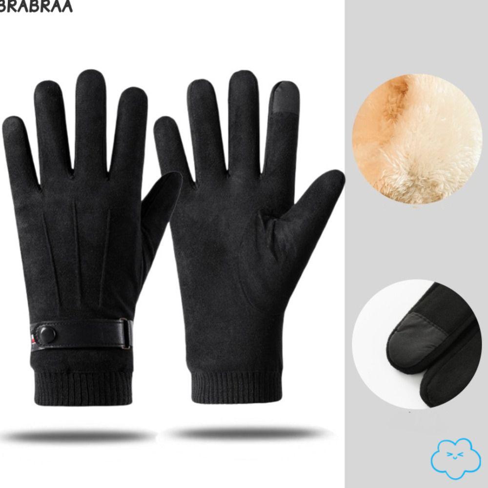 ถุงมือผู้ชายฤดูหนาว แบบป้องกันลื่น รองรับการสัมผัสหน้าจอกำลังดี ออกแบบมาเพื่อความอบอุ่นและระบายอากาศ