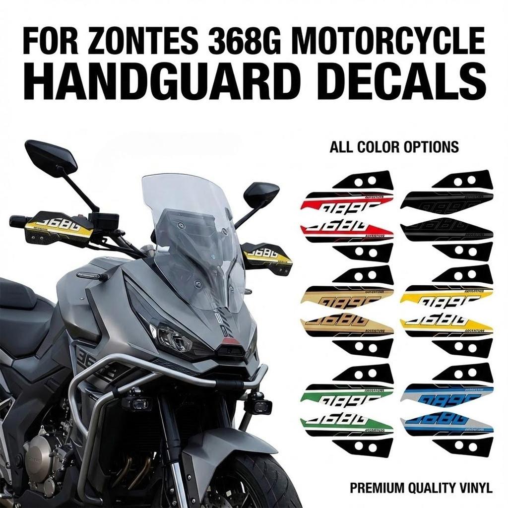 สําหรับ zontes 368G รถจักรยานยนต์ Handguard decals Grip สติกเกอร์ - หนา Matte EVA Decals สําหรับ Enhanced Protection & สไตล์