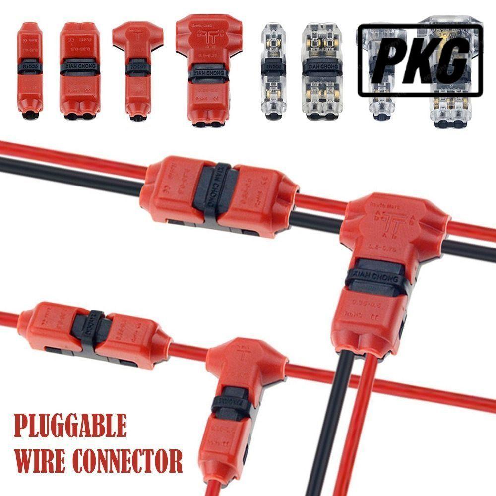 REPKG 1 ชิ้นสายไฟ Crimp,ตัวเชื่อมต่อรถ 8-22AWG Pluggable Wire Connector, Quick Splice 2Pin สําหรับสา