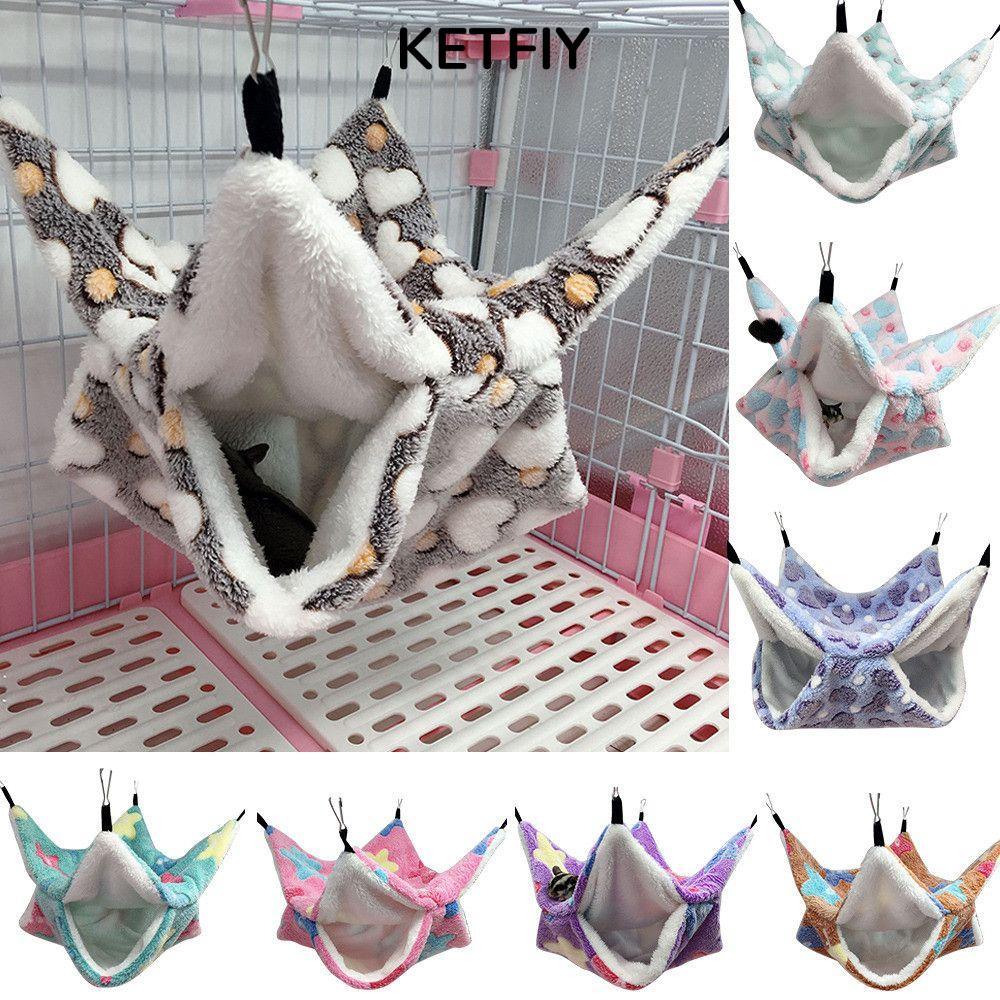 KETFIY เปลญวนสัตว์เลี้ยง Ferret หนูตุ๊กตาอุปกรณ์สัตว์เลี้ยงกระรอกเตียง