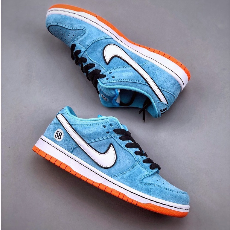 In-stock รองเท้าสเก็ต 58 x N778k SB DuLow Pro "Club 58 Gulf" สีน้ําเงิน 3HIH