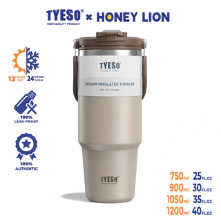 TYESO x HoneyLion แก้วเก็บความเย็น 304 Stainless 600ml-1200ml หูหิ้วกันลื่นพกพาสะดวก เหมาะสำหรับพกไปเรียนและทำงานได้ทุกวัน - 01-01022/23/24/25/26