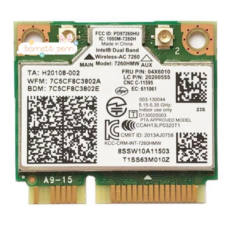 โน้ตบุ๊คการ์ดในตัวสําหรับ 7260HMW 7260AC 867M Dual Band 5G การ์ด BT4.0 สําหรับ 04X6090 04X6010