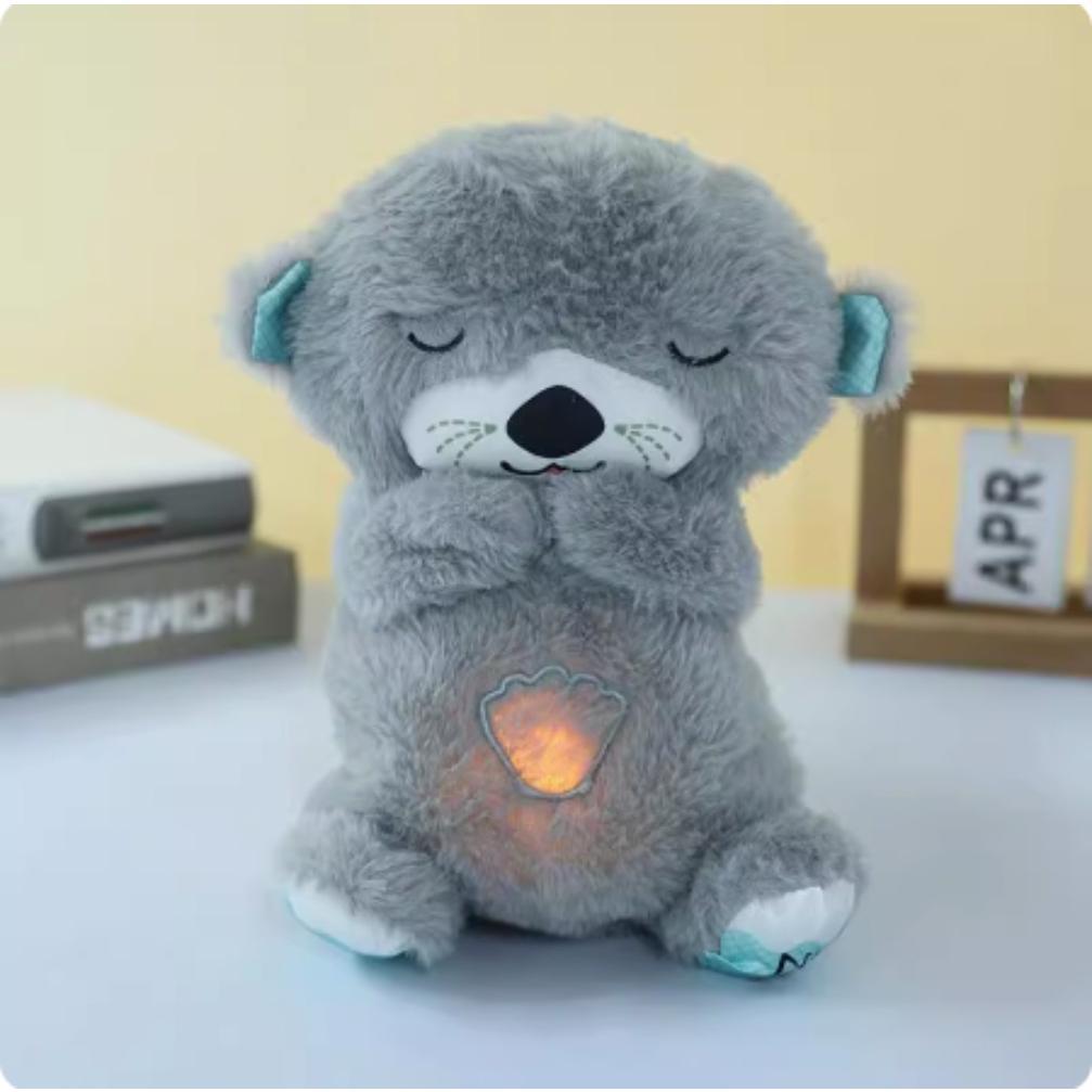 Soothing Sleep Otter ของเล่นตุ๊กตาสําหรับทารกแรกเกิด - Cuddle Me Otter พร้อมเสียง Calming Heartbeat,
