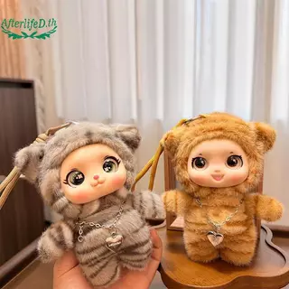 AF น่ารักการ์ตูนเสือดาว Series Big Eyes Face ตุ๊กตาตุ๊กตาจี้กระเป๋าเป้สะพายหลังตกแต่งของขวัญ A