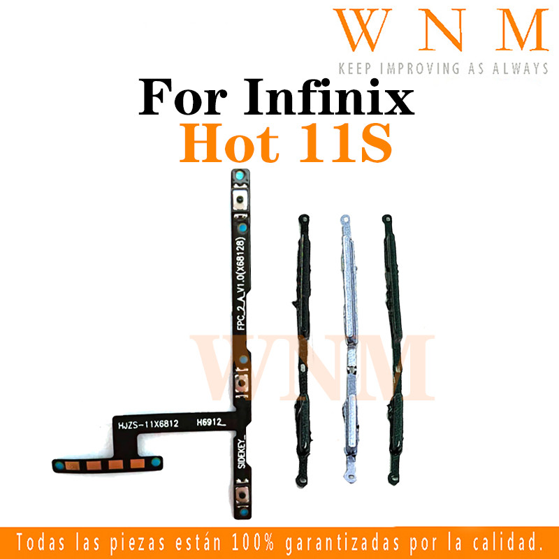 สําหรับ Infinix Hot 11S X6812 X6812B ปุ่ม flex เปิด/ปิดปุ่มสวิทช์ด้านข้าง Key Volume Up Down Flex สายโทรศัพท์มือถือ Part