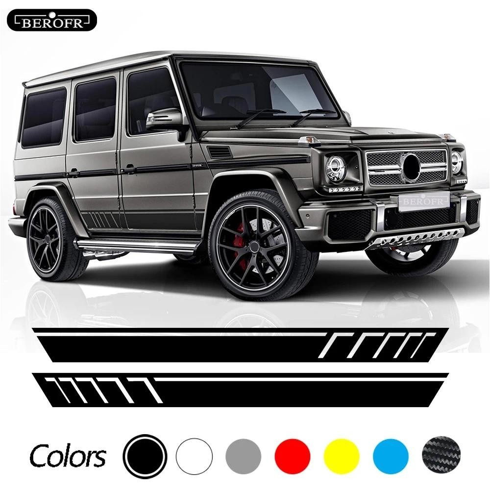 2pcs AMG Performance Edition ด้านข้างลายกระโปรง Racing Decal สติกเกอร์สําหรับ Mercedes Benz G63 G65 