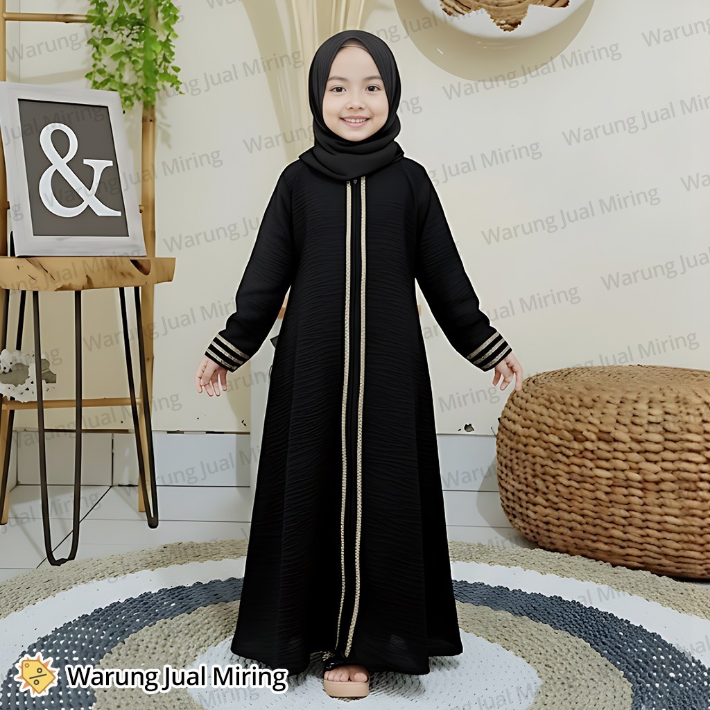 สีดําและสีขาว Crinkle Airflow Abaya Dress for Girls, Plain, เสื้อผ้าเด็กผู้หญิง, ชุด Manasik, Viral Daily, รุ่นใหม่ล่าสุด 2026, ขนาดล่าสุด 2026, อายุเด็กวัยหัดเดิน, อนุบาล, โรงเรียนประถม, มัธยมต้น, วิทยาล, แต่เพียงผู้เดียว ปี 2 3 4 5 6 7 8 9 10 11 12