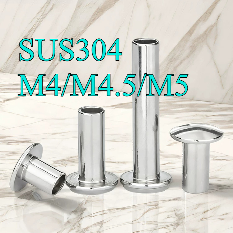 304 สแตนเลสหัวแบนกึ่งต่ําหมุดย้ํา,หมุดหัวกลมกึ่งต่ํา M4/M4.5/M5JYD-ZZ