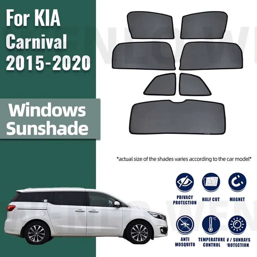 รถ Window Shades สําหรับ KIA Carnival SEDONA YP 2014-2020 ม่านบังแดดรถยนต์ -&*-Blackout Window Shade และฉนวนกันความร้อนสําหรับรถอุปกรณ์เสริม