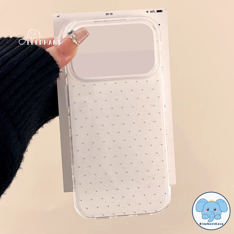 สำหรับ IPhone 17 15 16 11 13 14 12 Pro Max Air 7 8 14 15 16 Plus XR X Max ฮิต เคส TPU Soft ชัดเจน Glitter ลายจุด