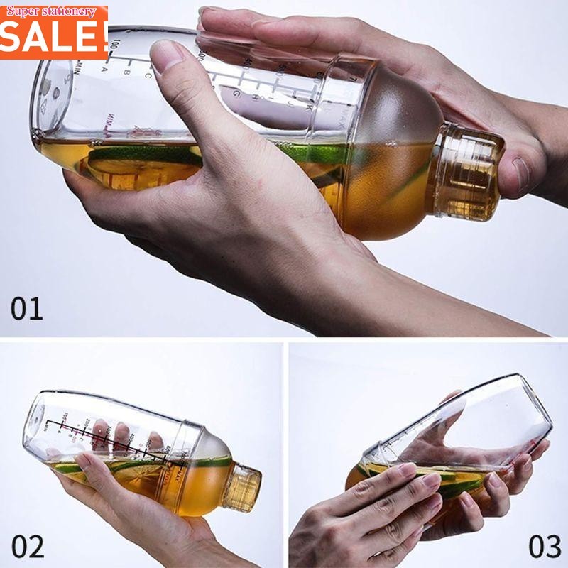 A00259  มีสเกล แก้วเชคเกอร์ ผสมเหล้า ผสม ชานม ไข่มุก ขนาด 350ml/500ml/700ml - รูปที่ 4