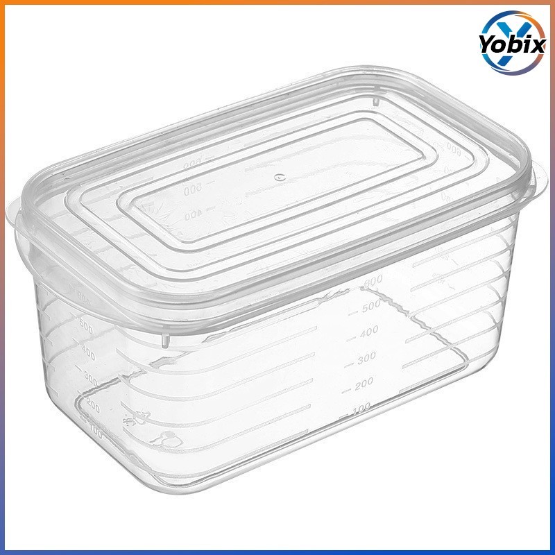 Yobix กล่องรักษาสดโปร่งใส, แคมป์กลางแจ้งปิกนิกเก็บรักษาสด, กล่อง bento ผลไม้, ปิดผนึก 700ML